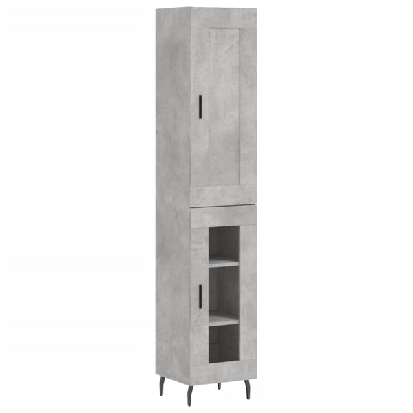 Schrank Condilia 34,5x34x180cm betongrau (Holz)