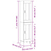 Schrank Condilia 34,5x34x180cm betongrau (Holz)