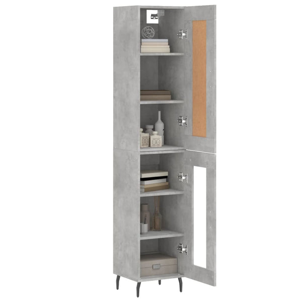 Schrank Condilia 34,5x34x180cm betongrau (Holz)
