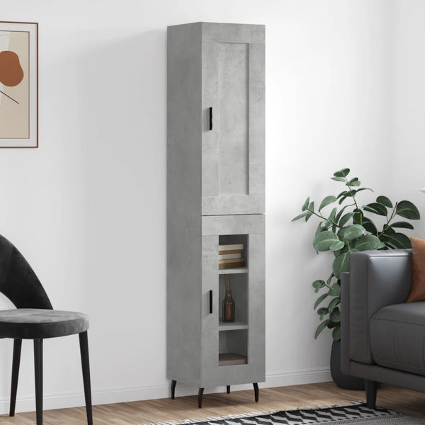 Schrank Condilia 34,5x34x180cm betongrau (Holz)