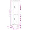Wilhelme grauer Schrank 34,5x34x180cm (Holz)