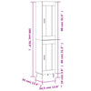 Condilia Schrank Betongrau 34,5x34x180cm (Holz)