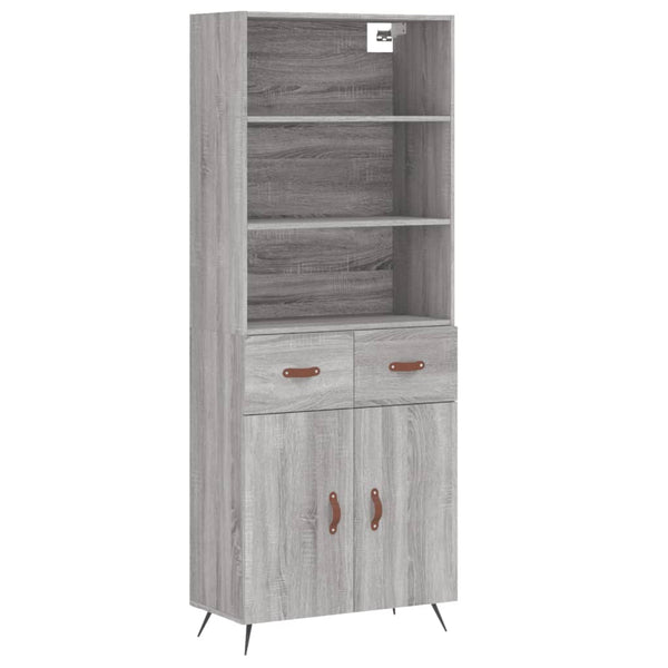 Ileleana grauer Schrank 69,5x34x180cm (Holz)