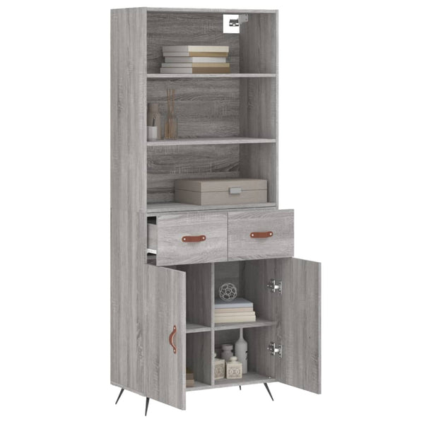 Ileleana grauer Schrank 69,5x34x180cm (Holz)