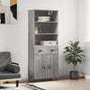 Ileleana grauer Schrank 69,5x34x180cm (Holz)