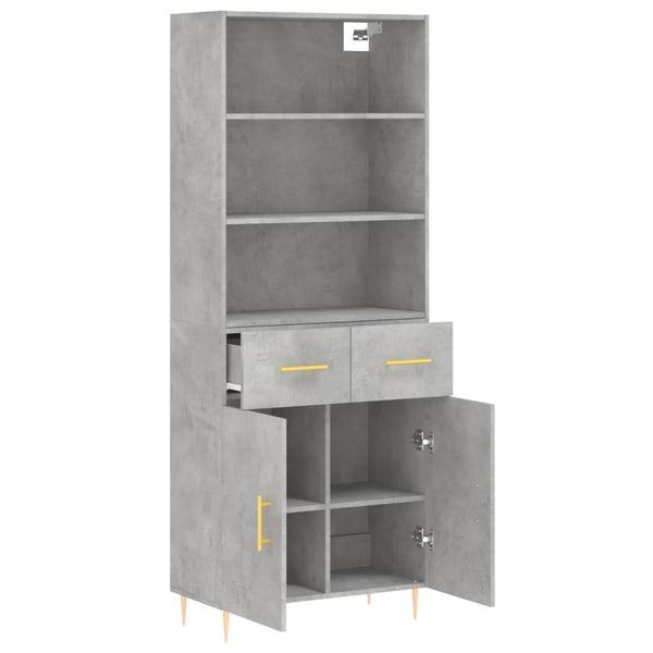 Neubahar Schrank, Betongrau, 69,5x34x180cm (Holz)
