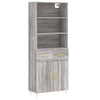 Grauer Holzschrank 69,5x34x180cm Neubahar