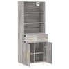 Grauer Holzschrank 69,5x34x180cm Neubahar
