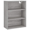 Grauer Holzschrank 69,5x34x180cm Neubahar