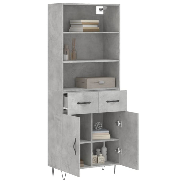 Myrtis Schrank, Betongrau, 69,5x34x180cm (Holz)