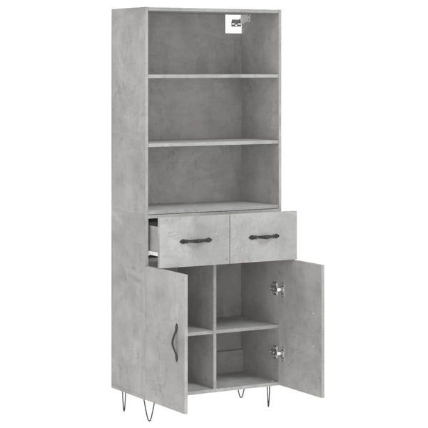 Myrtis Schrank, Betongrau, 69,5x34x180cm (Holz)