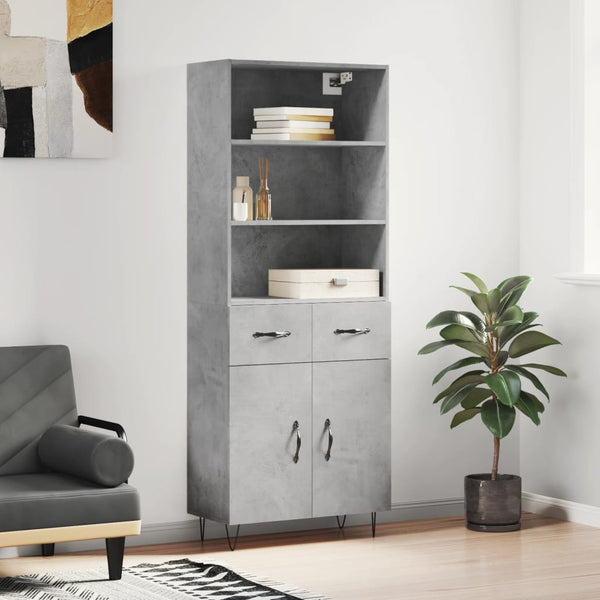 Myrtis Schrank, Betongrau, 69,5x34x180cm (Holz)