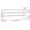 Weinregal Vanghelea 109,5x30x42cm (Kiefer)