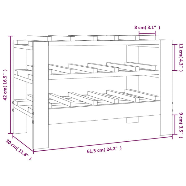 Weinregal Vanghelea 61,5x30x42cm (Kiefer)