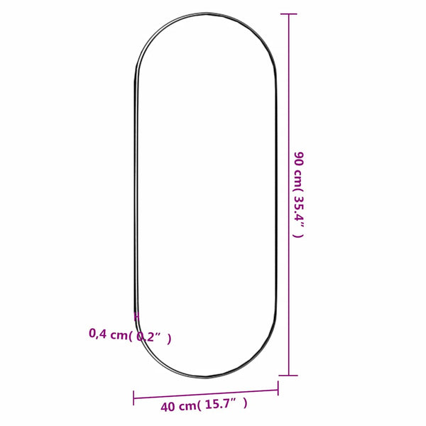 Wandspiegel Allyende 40x90cm (oval)