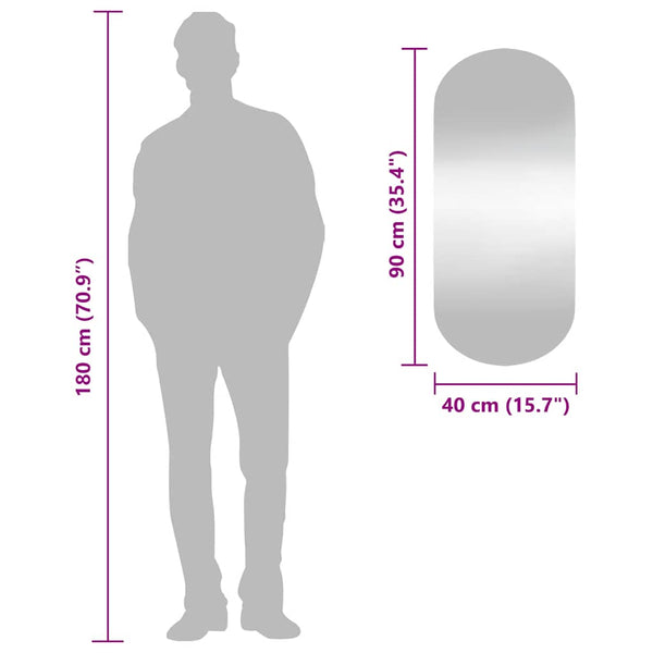 Wandspiegel Allyende 40x90cm (oval)