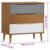 Ruskea kaappi molde Lavente 80x40x80cm (mänty)