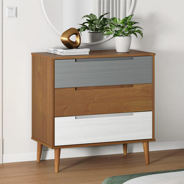 Ruskea kaappi molde Lavente 80x40x80cm (mänty)