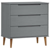 Grauer Schrank Molde Lavente 80x40x80cm (Kiefer)