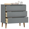 Grauer Schrank Molde Lavente 80x40x80cm (Kiefer)