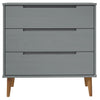 Grauer Schrank Molde Lavente 80x40x80cm (Kiefer)