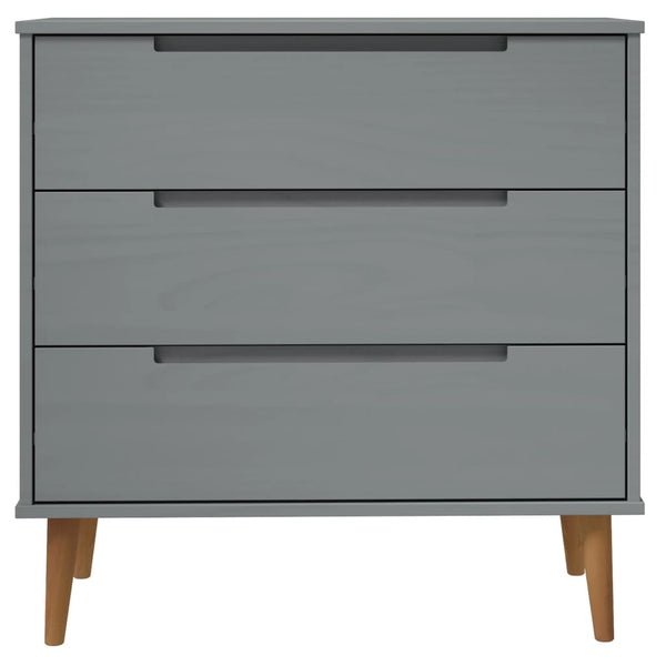 Grauer Schrank Molde Lavente 80x40x80cm (Kiefer)