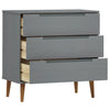 Grauer Schrank Molde Lavente 80x40x80cm (Kiefer)