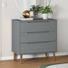 Grauer Schrank Molde Lavente 80x40x80cm (Kiefer)