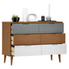 Brauner Schrank Molde Jenei 113x40x80cm (Kiefer)