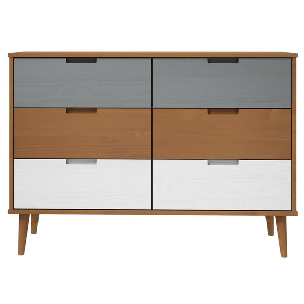 Brauner Schrank Molde Jenei 113x40x80cm (Kiefer)
