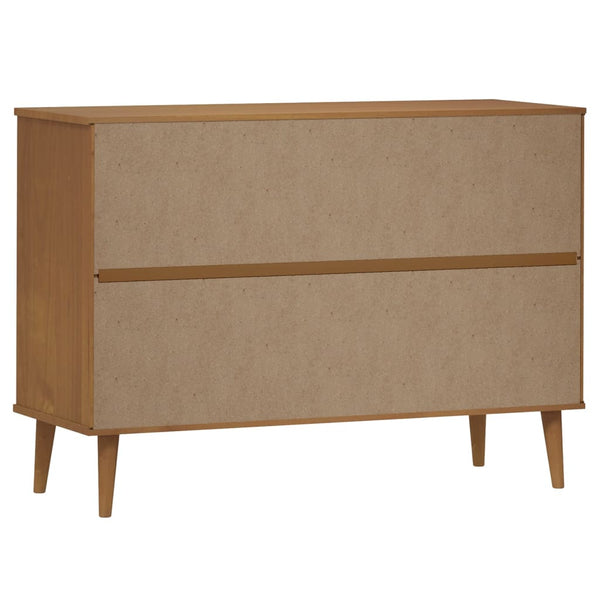 Brauner Schrank Molde Jenei 113x40x80cm (Kiefer)