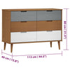 Brauner Schrank Molde Jenei 113x40x80cm (Kiefer)