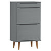 Grauer Schuhschrank molde Leorint 59,5x35x103cm (Kiefer)