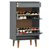 Grauer Schuhschrank molde Leorint 59,5x35x103cm (Kiefer)