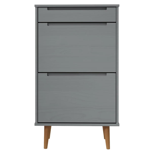 Grauer Schuhschrank molde Leorint 59,5x35x103cm (Kiefer)