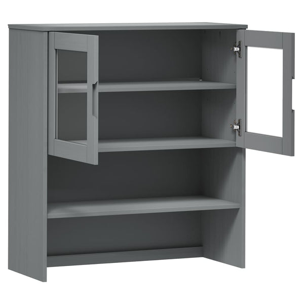 Grauer Oberschrank Molde Vuchita 90x35x100cm (Kiefer)