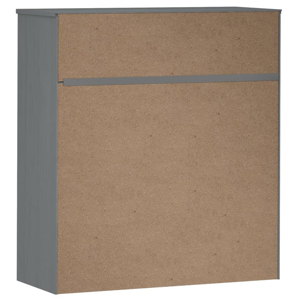 Grauer Oberschrank Molde Vuchita 90x35x100cm (Kiefer)