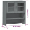 Grauer Oberschrank Molde Vuchita 90x35x100cm (Kiefer)