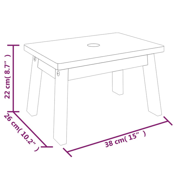 Hocker Nicoale 38x26x22cm (Akazienholz)