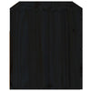 Schwarzer wandmontierter Nachttisch Klaudya 50x36x40cm