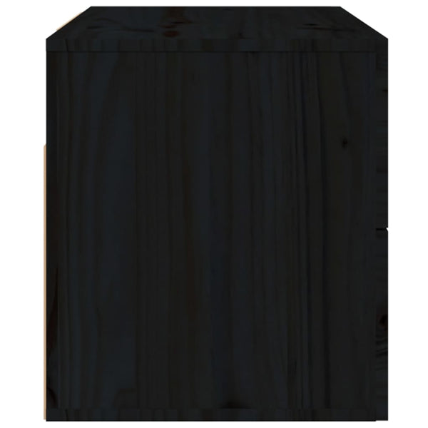 Schwarze wandmontierte Nachttische Klaudya 50x36x40cm (2 St.)
