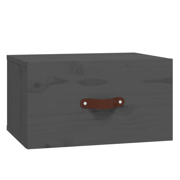 Graue wandmontierte Nachttische Cioinigel 40x29,5x22cm (2 St.)