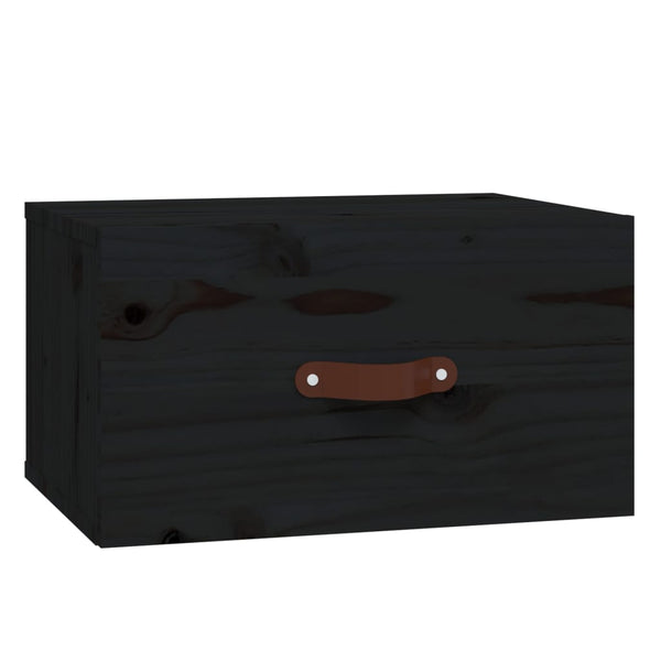 Schwarze wandmontierte Nachttische Cioinigel 40x29,5x22cm (2 St.)