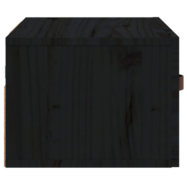 Schwarze wandmontierte Nachttische Cioinigel 40x29,5x22cm (2 St.)
