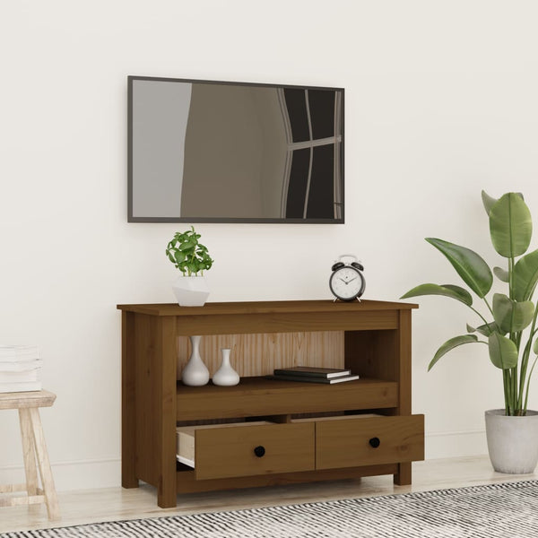 Honigbraunes TV-Board Carpo 79x35x52cm (Kiefer)