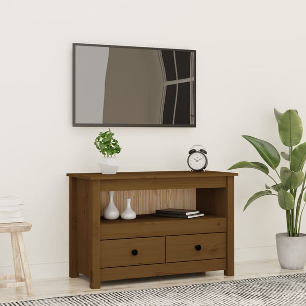 Honigbraunes TV-Board Carpo 79x35x52cm (Kiefer)
