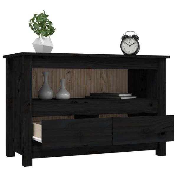 Schwarzer TV-Schrank Carpo 79x35x52cm (Kiefer)