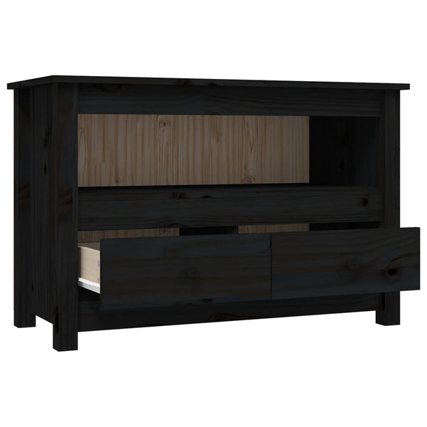 Schwarzer TV-Schrank Carpo 79x35x52cm (Kiefer)