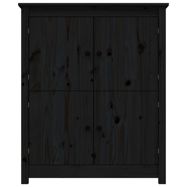Schwarze Kommode Erusaliu 83x41,5x100cm (Kiefer)