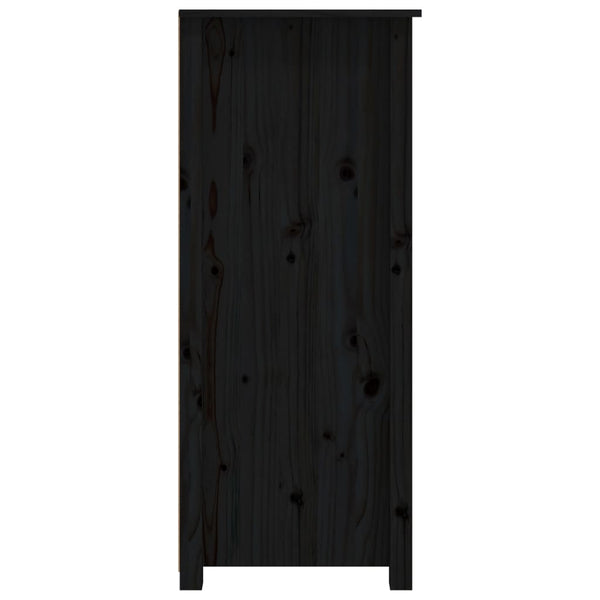 Schwarze Kommode Erusaliu 83x41,5x100cm (Kiefer)